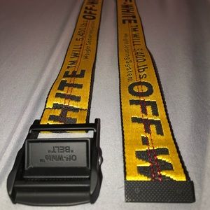 Off White Yellow Industrial Belt